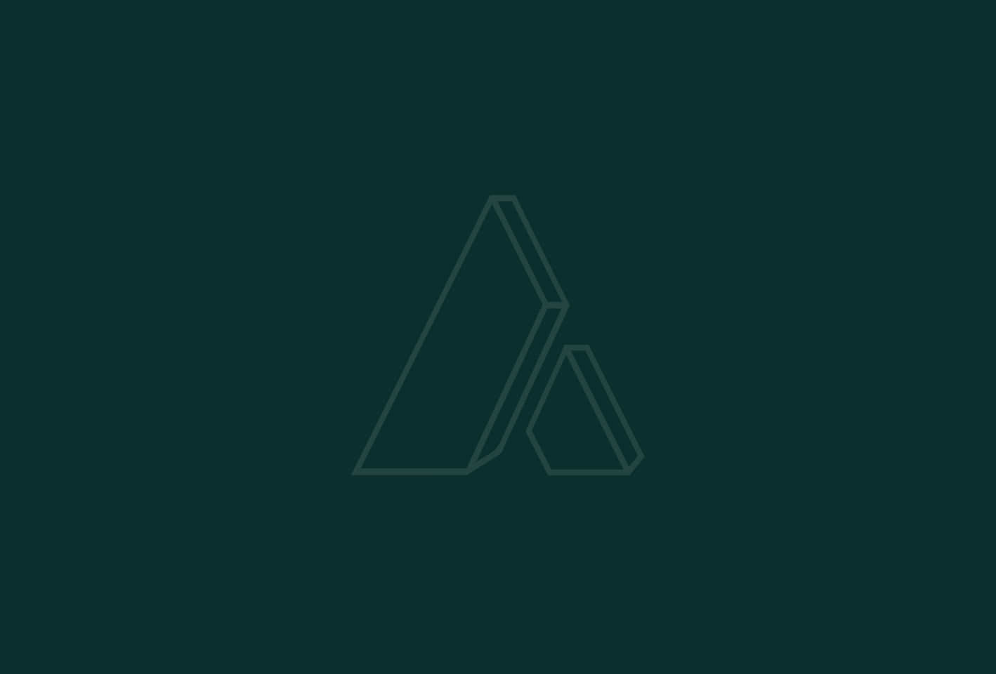 The Ailon logo symbol (letter A) on dark green background color